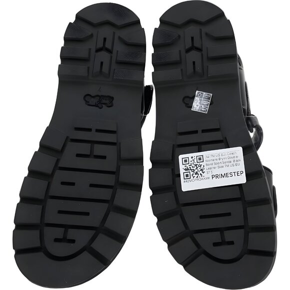 Coach Brynn Double-Band Sport Sandal Black Leather 7M US EU 37.5 - Picture 6 of 6